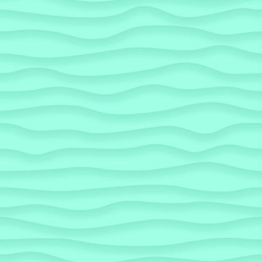 Turkuaz renklerde gölgeler ile dalgalı çizgiler soyut seamless modeli