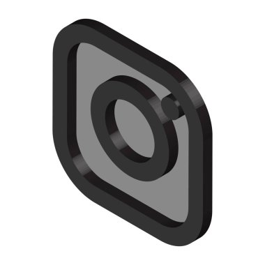Voronej, Rusya - 10 Kasım 2018: Instagram logo izometrik simge