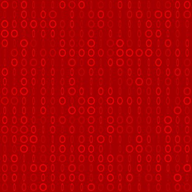 Küçük halkalar veya piksel kırmızı renklerde çeşitli boyutlarda soyut seamless modeli