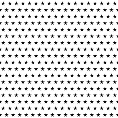 Siyah ve beyaz renklerde küçük yıldız soyut seamless modeli