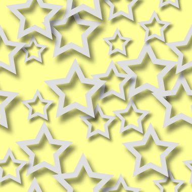 Gölgeleri olan yıldızların soyut kusursuz deseni