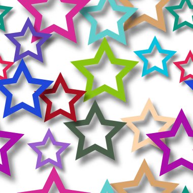 Gölgeleri olan yıldızların soyut kusursuz deseni