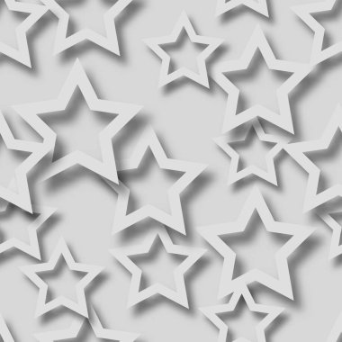 Gölgeleri olan yıldızların soyut kusursuz deseni