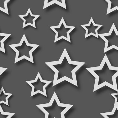 Gölgeleri olan yıldızların soyut kusursuz deseni