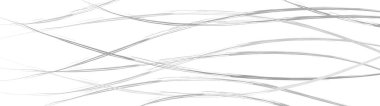 Dalgalı iç içe geçmiş çizgilerin soyut arkaplanı, beyaz üzerine gri