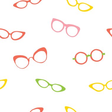 Renkli şık güneş gözlüğü seamless modeli