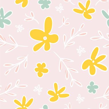 Çiçekler İskandinav tarzı ile Seamless modeli