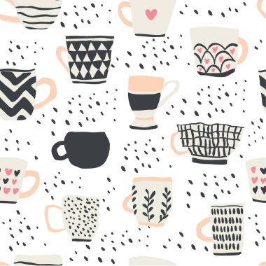İskandinav tarzı cups ile Seamless modeli