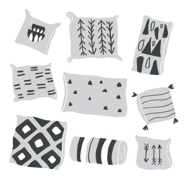 İskandinav şık modern yastık kümesi