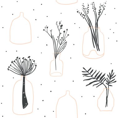 Hygge seamless modeli minimalistic cam vazo