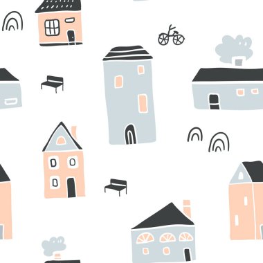 Şık İskandinav evleri ile Seamless modeli