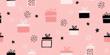 minimalist hediye kutuları ile sorunsuz desen