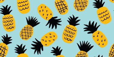 Renkli minimalist ananas desen
