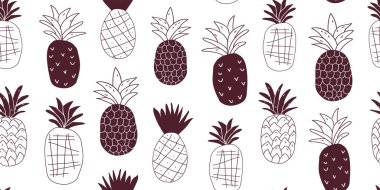 Renkli minimalist ananas desen