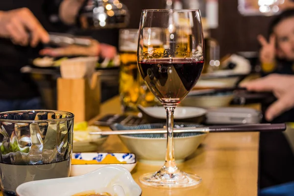 stock image Glass of red wine