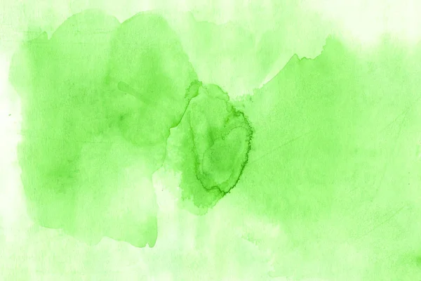 Весной Зеленая Текстура Акварели Бумаге Крупным Планом Акварельные Краски Пятна — стоковое фото