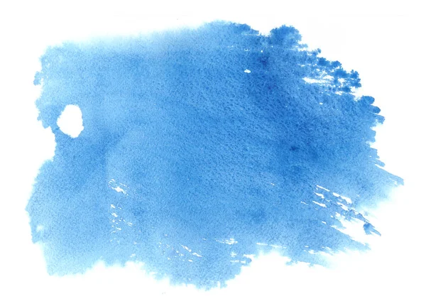 Soyut Mavi Çizmek Sulu Boya Leke Arka Plan — Stok fotoğraf
