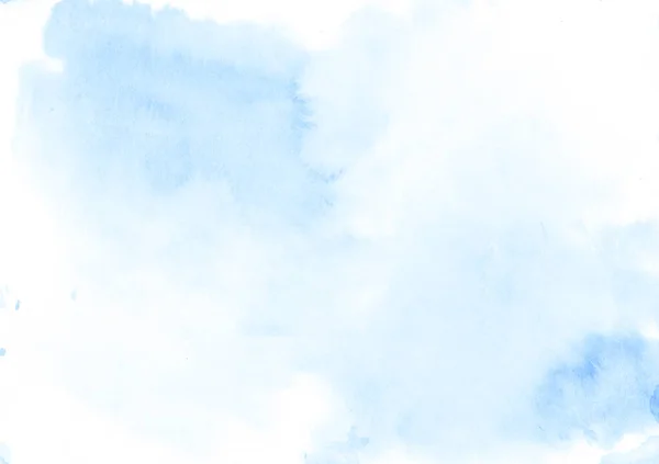 白で隔離 非常に軽いペンキの液体スプラッタと青の抽象的な水彩画の背景イメージ — ストック写真