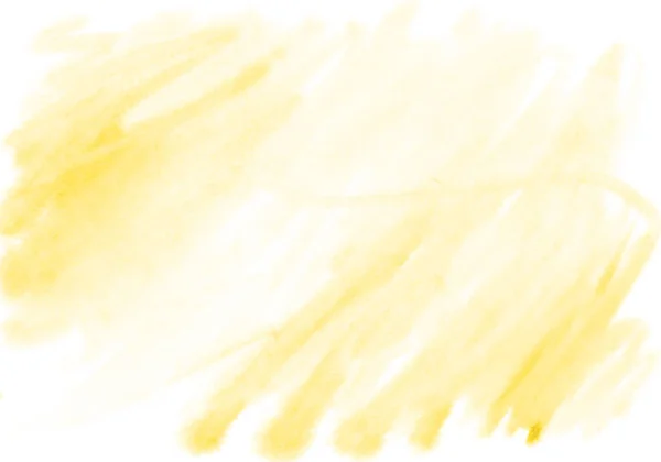 Žlutá Ručně Tažené Akvarel Zázemí Vodový Papír — Stock fotografie