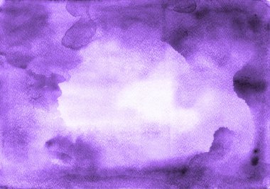 Tebrikler veya tasarımcı reklam için mor çerçeve. Bir degrade ışık alan merkezi ile sulu boya tuval.