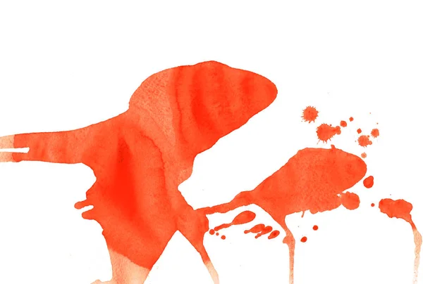 Orange Abstrakte Aquarell Kunst Handmalerei Auf Weißem Hintergrund Aquarell Vorlage — Stockfoto