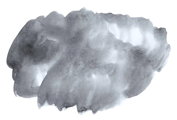 Αφηρημένη Γκρι Ακουαρέλα Λευκό Φόντο Χρώμα Που Εκτοξεύεται Στο Χαρτί — Φωτογραφία Αρχείου
