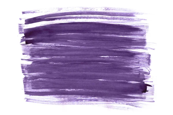 Roxo Aquarela Mão Desenhada Linha Listrada Mancha Isolada Fundo Branco — Fotografia de Stock