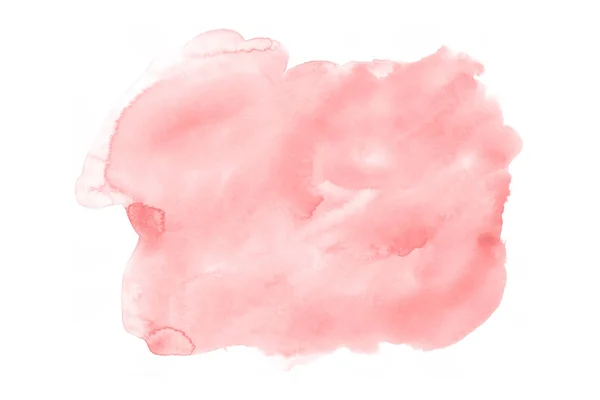 Aquarelle Ovale Rose Sur Fond Blanc Les Éclaboussures Couleur Sur — Photo