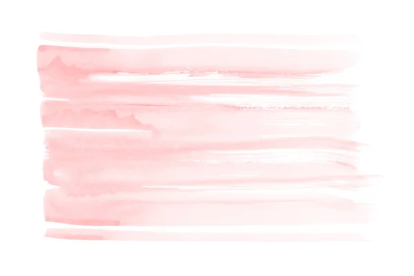 Roze Aquarelle Borstel Verf Papier Textuur Geïsoleerde Vlek Element Voor — Stockfoto