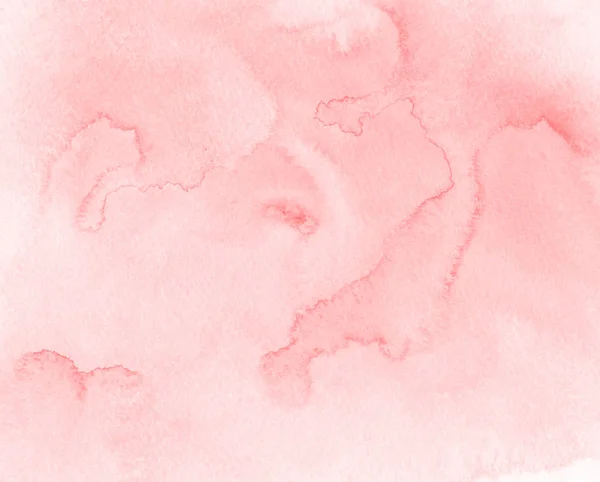 Aquarelle Rose Teinte Dessinée Main Sur Texture Grain Papier Blanc — Photo