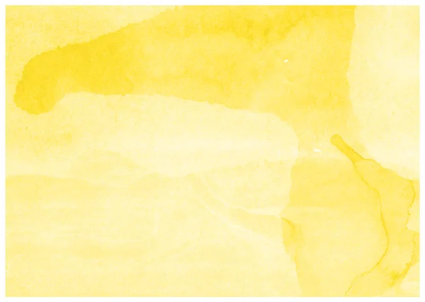 Amarelo aquarela pintado papel artístico tela fundo textu — Fotografia de Stock