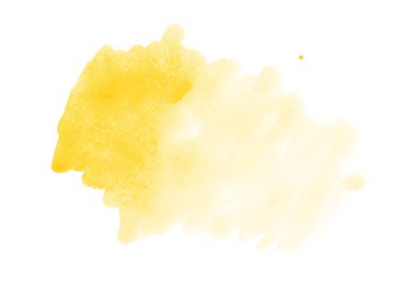 Soyut sarı suluboya fırça darbeleri arka plan boyalı