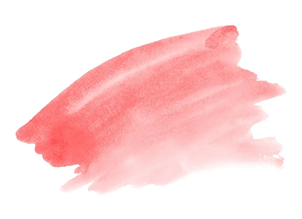 赤い水彩ブラシの汚れ。デシグのためのカラフルなバックゴーン要素 — ストック写真