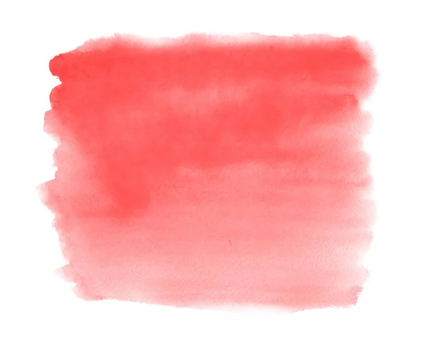 Red watercolor stain painted with a brush hand drawn — Stock Photo, Image