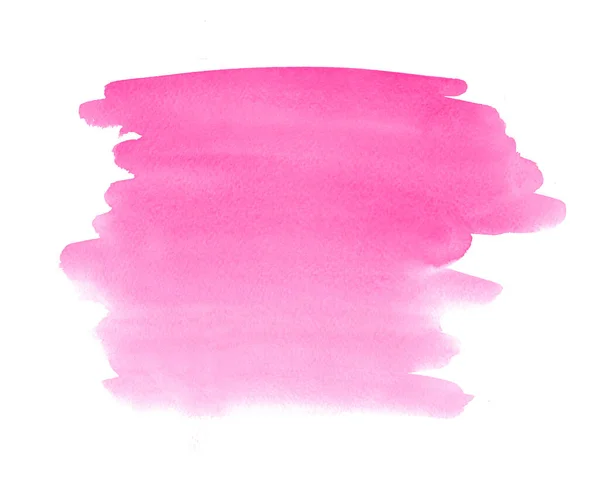 Fuchsia watercolor hand drawn stain on paper texture — Zdjęcie stockowe
