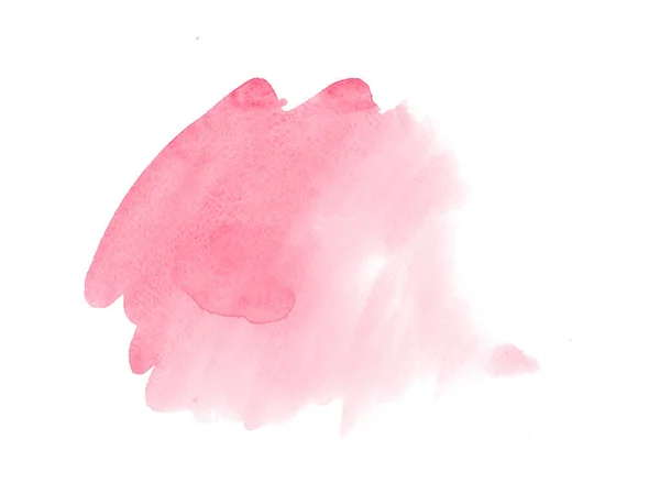 Pink painted texture with watercolor stain — Stock Photo, Image