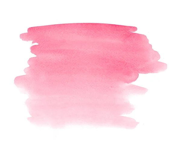 Pink watercolor hand drawn stain on paper texture — Stock Photo, Image