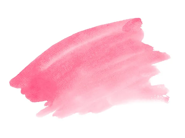 Pink watercolor brush stain. Colorful backgound element for desi — Stock Photo, Image