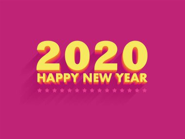 mutlu yeni yıl vektör illüstrasyon 2020.