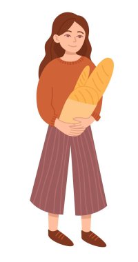 Kız beyaz arka plan üzerinde alışveriş olduğunu. Düz karikatür vektör illüstrasyon.