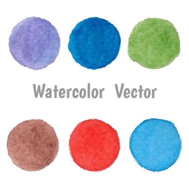 Renkli nokta sulu boya leke vektör kümesi.