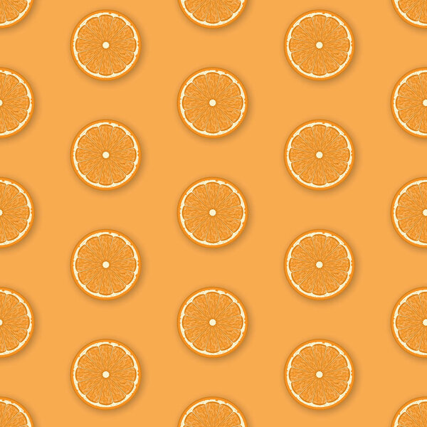 Свежий нарезанный оранжевый бесшовный векторный фон
.