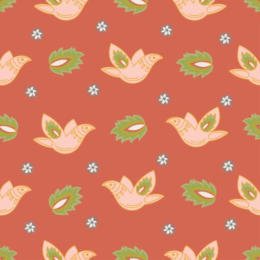 Oriental Dikişsiz desen Tatar süsleme kırmızı 2 renk vektör çizim için Doğum günü ve düğün dekorasyonu, scrapbooking ve tebrik için baskı