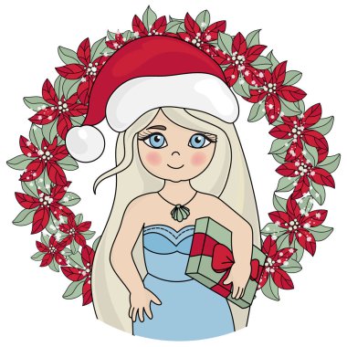 Yeni yıl portre yeni yıl renk vektör çizim için Doğum günü ve parti, duvar süsleri, Scrapbooking, bebek kitap, fotoğraf albümleri ve kart yazdırma