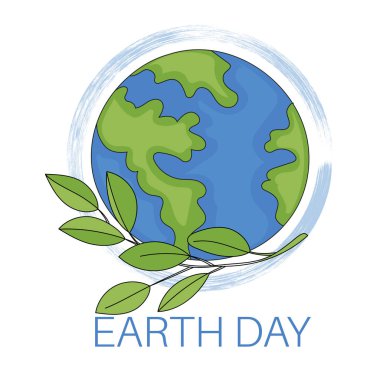Earth Day Planet ekolojik çevre kirliliği sorun tatil Banner Vector Illustration set baskı kumaş ve dekorasyon için