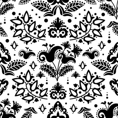 ETHNIC TATAR BLACK Doğu Süslemesi Halkın Kusursuz Yazdırma ve Dijital Kağıt Resimleri