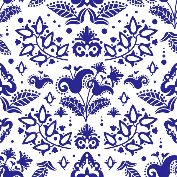 Ethnic Tatar Blue Διακόσμηση Χωρίς Ραφή Μοτίβο Διάνυσμα Εικονογράφηση — Διανυσματικό Αρχείο
