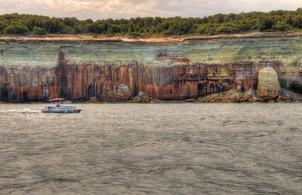 Lac National Painted Rocks Dans Michigan Supérieur Une Grande Variété — Photo