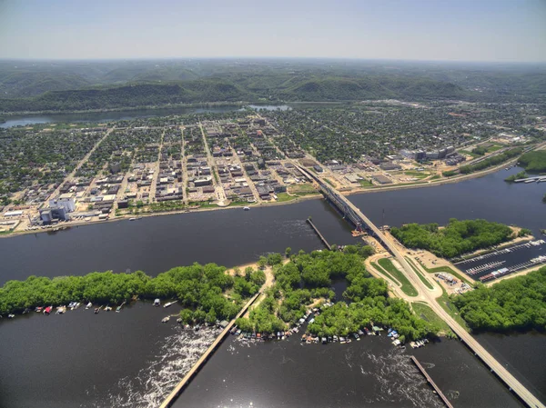 Winona Een Gemeente Zuidelijke Minnesota Mississippi Rivier — Stockfoto