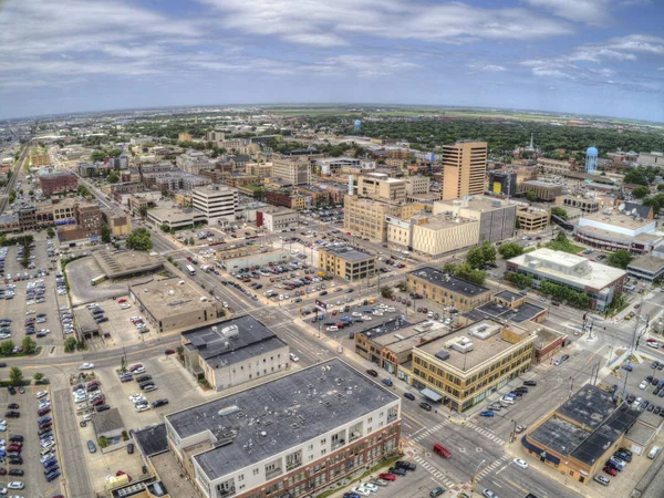 Fargo Den Största Staden North Dakota Red River — Stockfoto